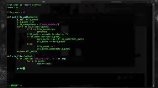Python Zip Node Project without Node Modules - Speed Code