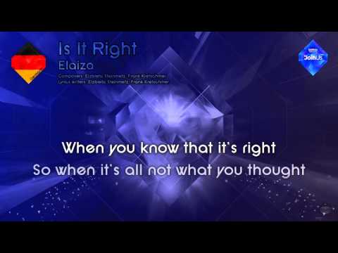 Elaiza - "Is It Right" (Germany)