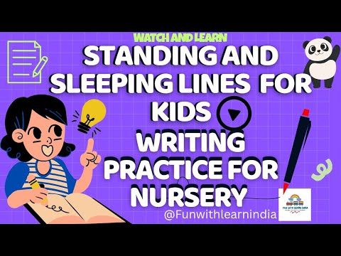 Writing Lines Rhyme for Kids | Standing & Sleeping Lines Song | Learn to Write ABC for Preschoolers