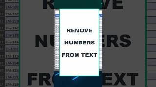 removing text from #excel #data #correction #officelife how to remove #numbers from #text