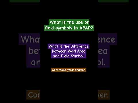 SAP ABAP interview question. Comment your answer