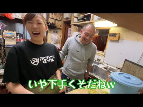 もんじゃ焼き屋さんでアルバイトをしてきました