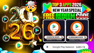 TOP 3 - FREE REDEEM CODE APP 2026 | GOOGLE PLAY REDEEM CODE | FREE REDEEM CODE