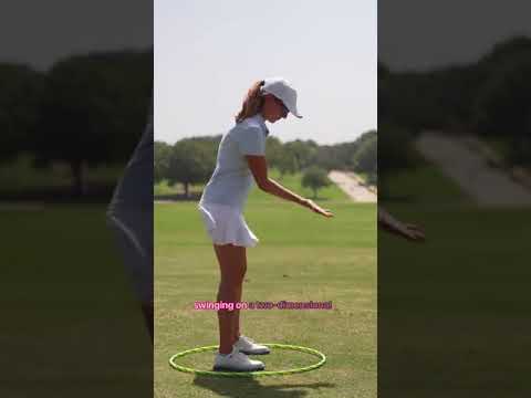 Keep Golf SIMPLE: 2D vs. 3D with a Hula Hoop! 🤯⛳️  #golf #golftrainingaid #golfgame