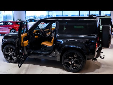 2025 Black Land Rover Defender 90 V8 - Luxury SUV in Detail