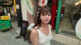 私が仙台のショッピングストリートにノーブラで行った時