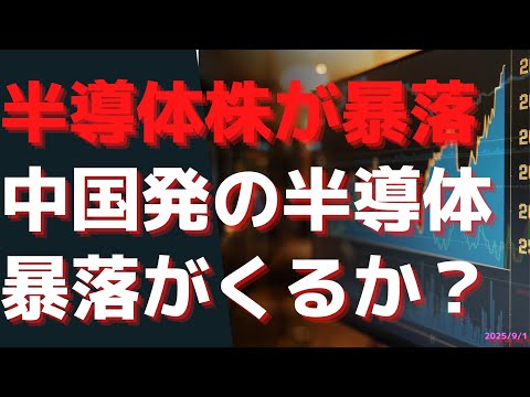 半導体株が暴落   中国発の半導体暴落がくるか？