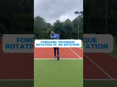 Rotation VS No rotation 🎾 #tennis #tenniscoach #tennisinstructor #tennistips #forehand