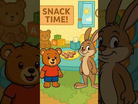 Count and share snacks with Teddy! 🍓🧸 Learn numbers and kindness! #BounceBopLearners #MathFun