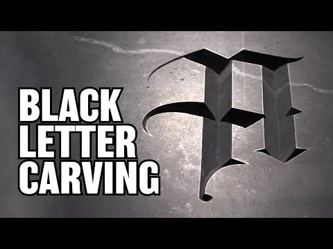 Carving a Gothic Blackletter Capital in Stone | Stone carving process