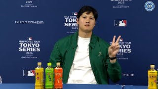 東京シリーズ 大谷翔平、ドジャースとの東京ドーム復帰とフレディ・フリーマンの負傷について語る。 (Shohei Ohtani talks return to Tokyo Dome)