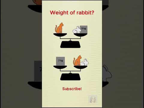 No pen and paper! Find the weight.  #maths #quiz #matholympics