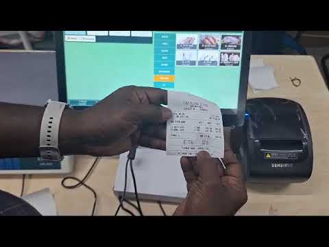 sensible Software with a rugtek android touch pos for chicken shop billing...
