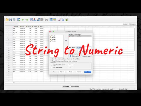 Change String Variable to Numeric Variable