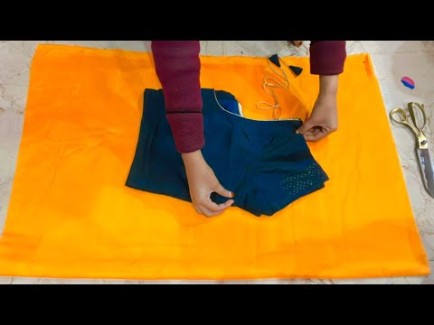 नए लोग सुरुवाती से ब्लाउज पे ब्लाउस रख कर कटिंग करना सीखें हिंदी में/beginnerssimple blouse cutting