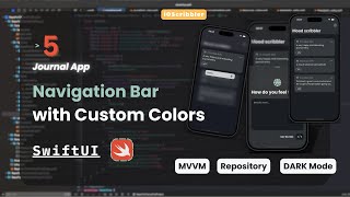 Journal App Part 5 | Create a Navigation Bar with custom background Color & Toolbar Action Button