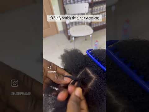 Fluffy braids no extensions #youtubeshorts #protectivestyles #shortvideo #viral #hair