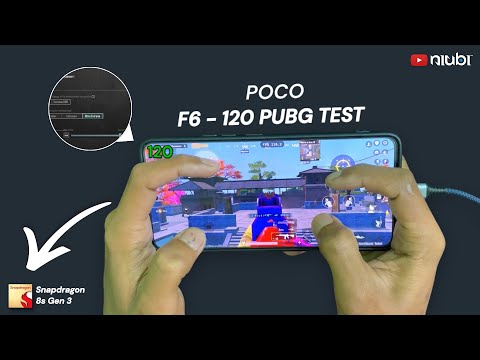 POCO F6 120 FPS HANDCAM PUBG Test with FPS Meter 🔥