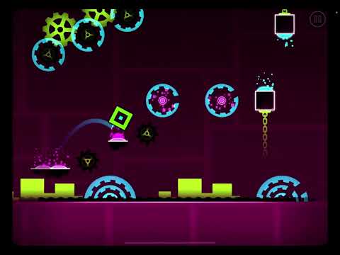 Playing geometry dash