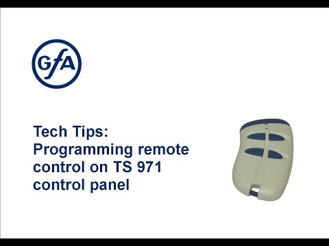 Tech Tips: Programming remote control on GfA TS 971 control panel