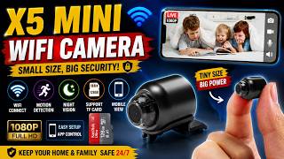 X5 Mini WiFi Camera Review 📷 Hidden Camera with Sound Detection, App Control & Night Vision!