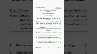 BPCC106 previous question paper #ignouexams #ignouexampattern #ignouexam2023 #ignouexampaper2023