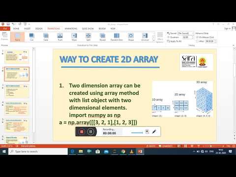 2D array create in python