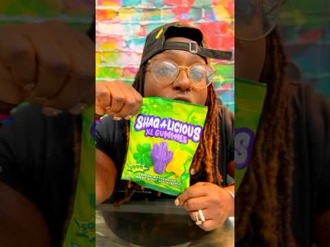 SHAQALICIOUS‼️ SOUR GUMMIES #shaquilleoneal #snacks #foodreview #sour #new #XL #gummies #shorts