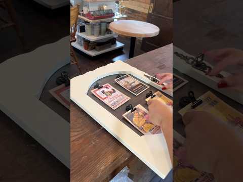 Vintage door into a photo display