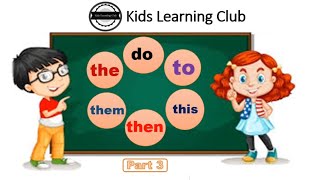 SIGHT WORDS|Basic English words for children|Learn how to read?|PART 3