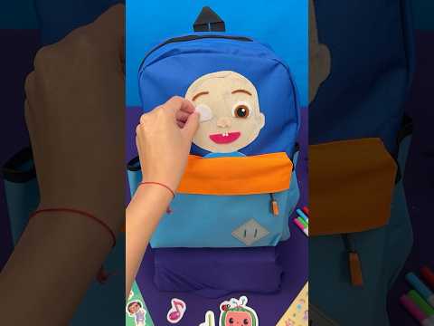 Easy CoComelon Crafts! DIY Backpack 1-2-3! #cocomelon #shorts