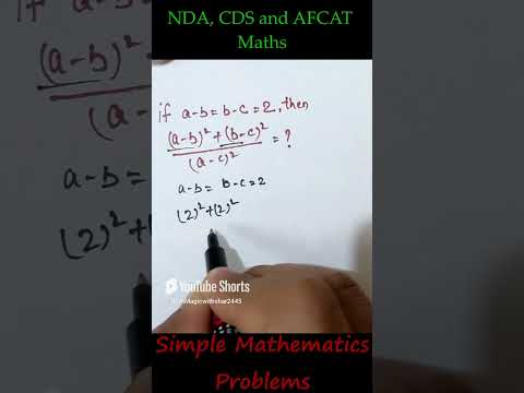 Simple Algebric Problem #ndaexam #cds #afcat  #maths #mathproblem #exam #algebraicequation