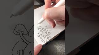 Easy Page Filler: Mushrooms #easyart #zentangle #mushroom