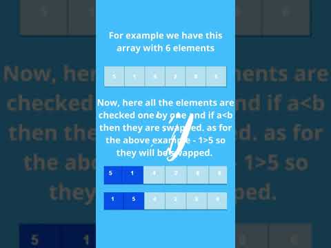 BUBBLE SORT IN 16 SECONDS || BUBBLE SORT || DATA STRUCTURES #BUBBLESORT #THETECHIEGIRL #SHORTS