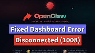How to Fix OpenClaw Dashboard Error "Disconnected (1008)" | Clawdbot | Moltbot