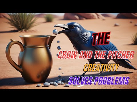 The Crow and the Pitcher | Aesop’s Fables | Bedtime Moral Stories for Kids 🎭