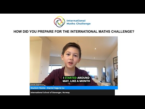 How did you prepare for the International Maths Challenge?