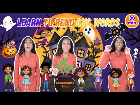 Halloween CVC Words| Vowels and Consonants| Learning with Ms Houston| Kid Songs