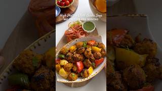 High Protein Chilli Garlic Soya in Air Fryer😋 #shorts  #trending #viralshorts  #instareels