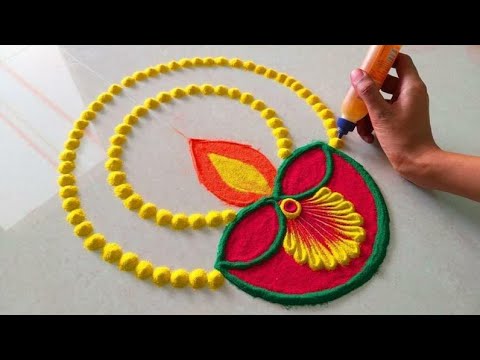 दिवालीस्पेशल दीपकरंगोली डिजाइन2024दीपावली रंगोली डिजाइनEasy Rangoli design2024Trending Rangoli video