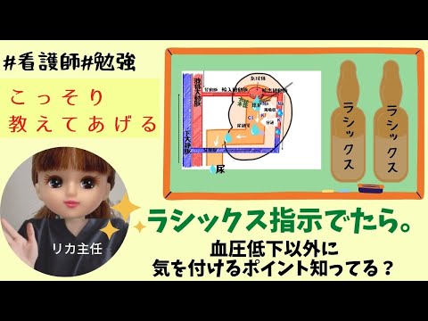 【ラシックス①】看護師なら知らないとピンチ？！血圧以外の観察ポイント#勉強
