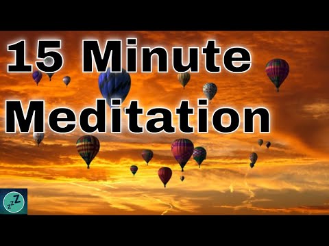 Hot Air Balloon MEDITATION | Relaxing Music  BLUE SKIES | Calming 15 Minute Meditation Reduce Stress