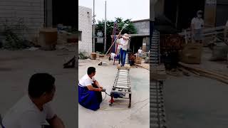 The load them at high places without manual walking on wood, reducing the labor force