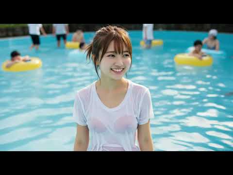 薄い白Tシャツでプールに行ったら浴びるように水をかけられた