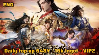West Three Kingdom Idle Private Server - Daily Top up 648¥ - 16k Ingot - VIP2 ( X7game )