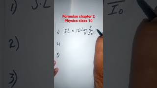 Formulae chapter 2 Physics class 10 #class10physics #numericals #physicsclass10th