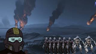 Super Earth Anthem but you're the only Helldiver on Widow's Harbor