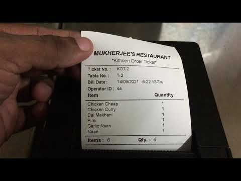 WEHASO Restaurant POS Billing Software KOT Kitchen Order Ticket Testing