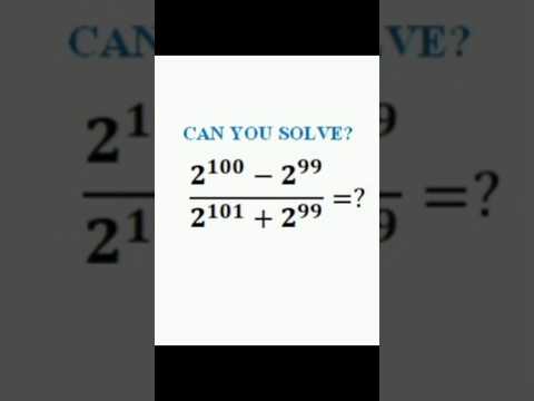 A Nice Mathematics Exponents Problem._short _exponents _maths _mathematic...