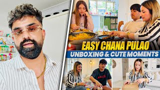 Quick & Easy Chana Pulao Recipe ✨  + Parcel Unboxing | Emir and Mama having deep conversations 